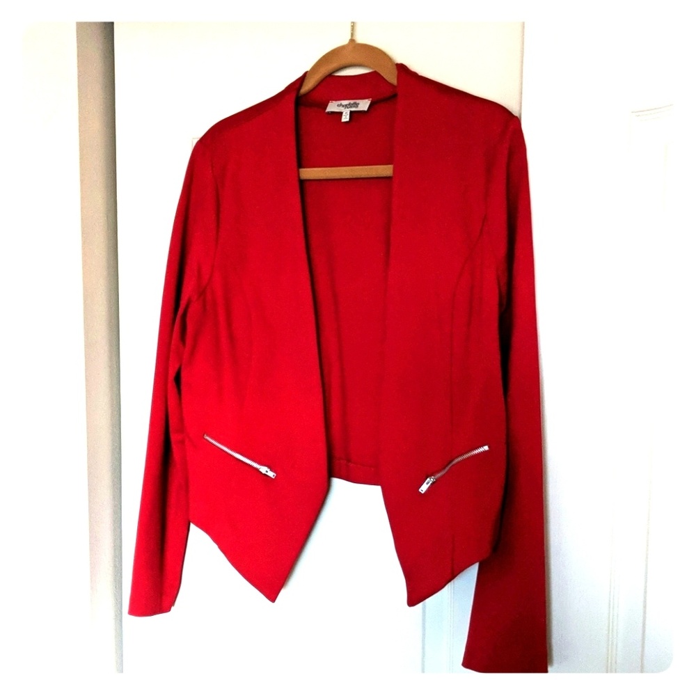 Charlotte Russe Red Fashion Blazer